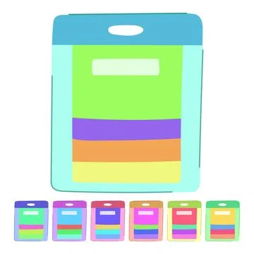 Blank note sticker vector cartoon graphic Stock Illustration