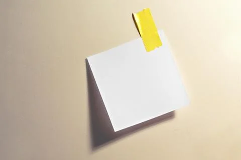 Blank note with tape Stock Photos