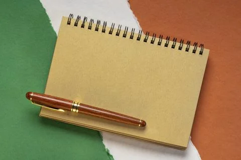 Blank notebook and national flag of Irland Stock Photos