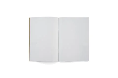Blank notebook and white spread with cartoon Stock Photos