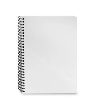 Blank notebook isolated on white background Stock Photos