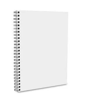 Blank notebook isolated on white background Stock Photos