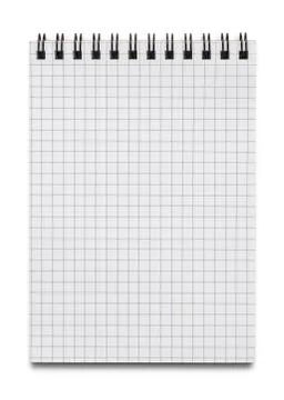 Blank notebook isolated on white background with copy space Stock Photos
