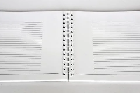 Blank notebook open Foto stock