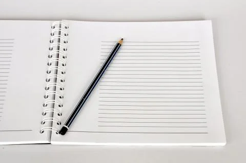 Blank notebook open Stock Photos