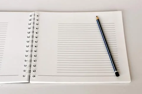 Blank notebook open Stock Photos