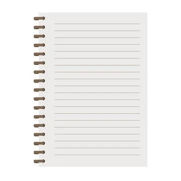 Blank Notebook Page with Lined Design for Notes or Journals Stock Illustration