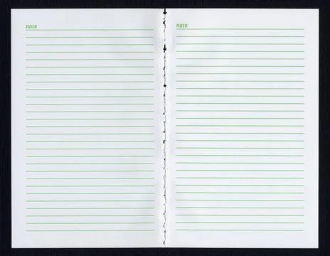 Blank notebook page Notebook note pad page office stationery Copyright: xZ... Stock Photos