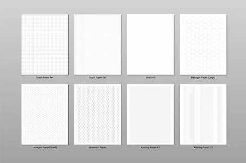Blank notebook Paper sheets collection set Ilustração Stock