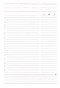 Blank Notebook Sheet Foto stock