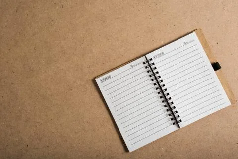Blank notebook on table Stock Photos