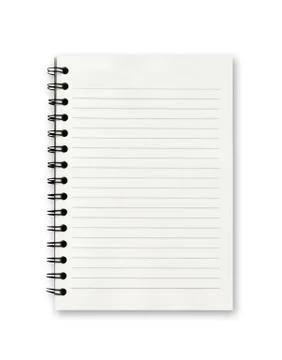 Blank notebook on white background Stock Photos