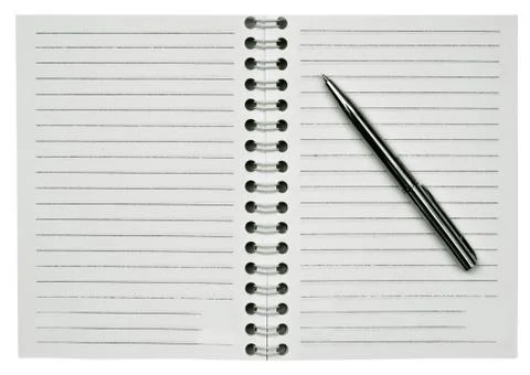Blank notepad and one pen Stock Photos
