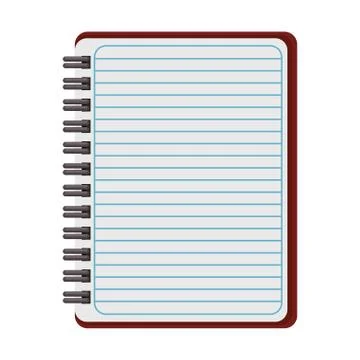 Blank notepad open symbol isolated vector illustration 스톡 일러스트