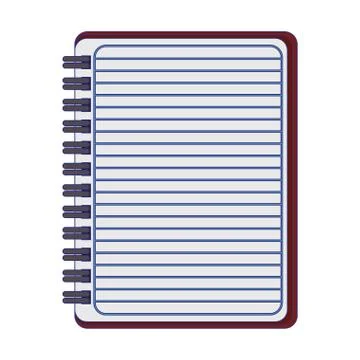 Blank notepad open symbol isolated vector illustration Stock Illustration