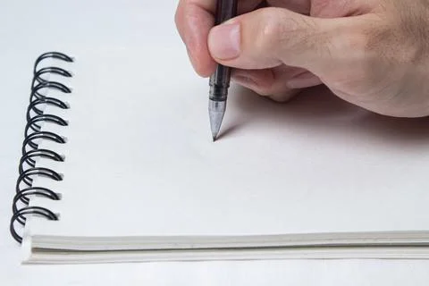 Blank notepad sheet, background for lettering and logo. Stock Photos
