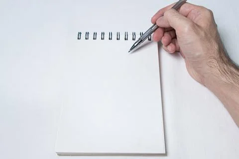 Blank notepad sheet, background for lettering and logo. Stock Photos