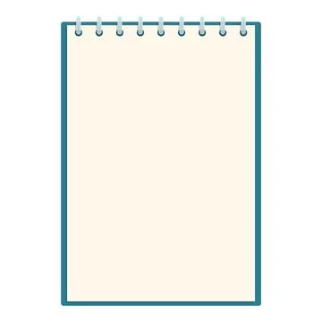 Blank notepad with spiral binding for taking notes and ideas Stock Illustration