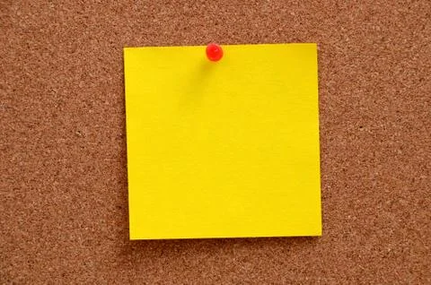 Blank notes pinned into corkboard Stock Photos