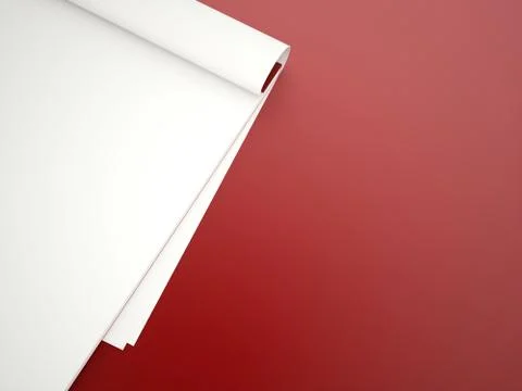 Blank notes rendered on red background Illustrazione stock