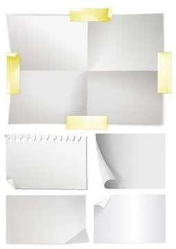 Blank notes on the wall Stock Illustration