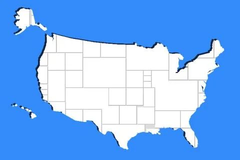 Blank ohoto in USA Map Stock Illustration