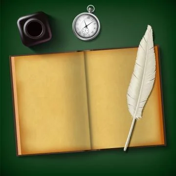 Blank old diary for writing Stockillustratie