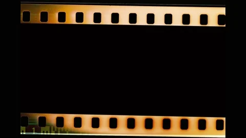 Blank old film strip frame background., Stock Video