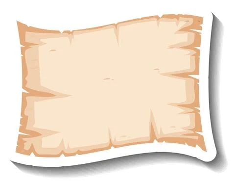 Blank old paper on white background Stock Illustration