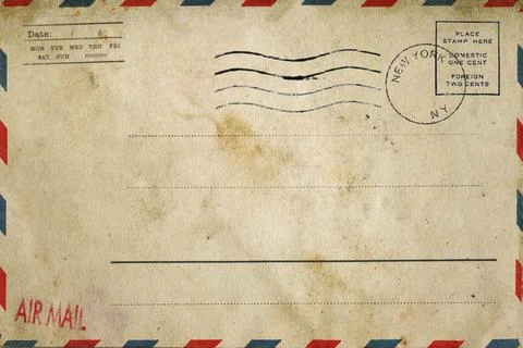 Blank of the old postcard with space for text Stock Photos