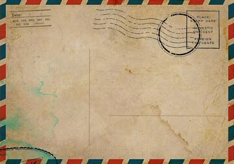 Blank of the old postcard with space for text Stock Photos