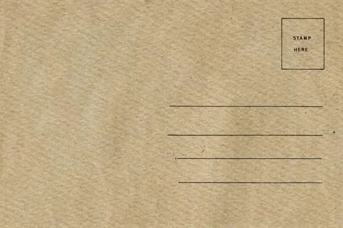 Blank of the old postcard with space for text Stock Photos
