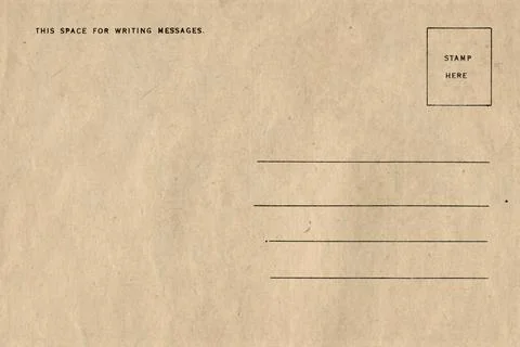 Blank of the old postcard with space for text Stock Photos