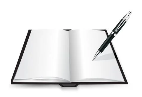Blank open book Stock Illustration