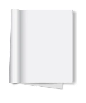 Blank open book Illustrazione stock