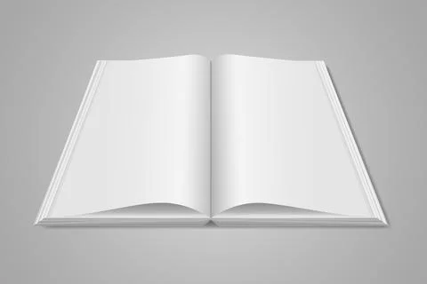 Blank open book Illustrazione stock