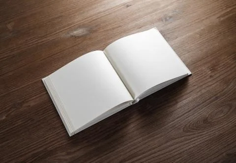 Blank open book Stock Photos