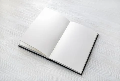 Blank open book Stock Photos