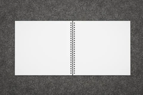 Blank open book. spiral notebook binder for booklet design. Calendar template Stock Illustration