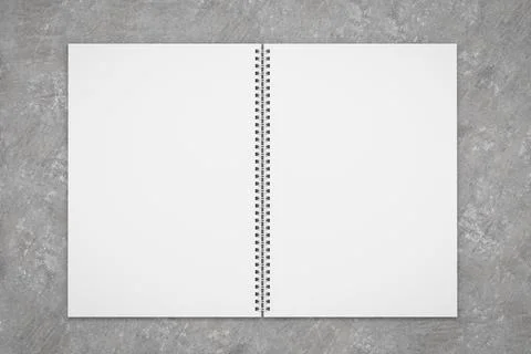 Blank open book. spiral notebook binder for booklet design. Calendar template Stock Illustration