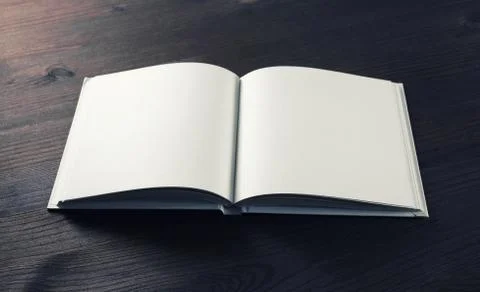 Blank open booklet Foto stock