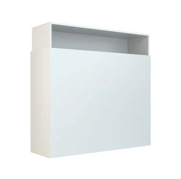 Blank open box isolated on white background Stock Illustration
