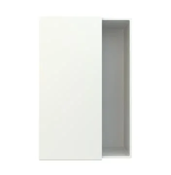 Blank open box isolated on white background Ilustração Stock