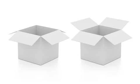 Blank open boxes Stock Illustration