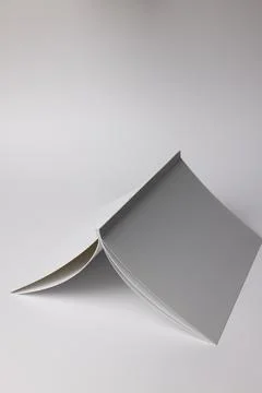 A blank open folder on a white background, with copy space Stock Photos