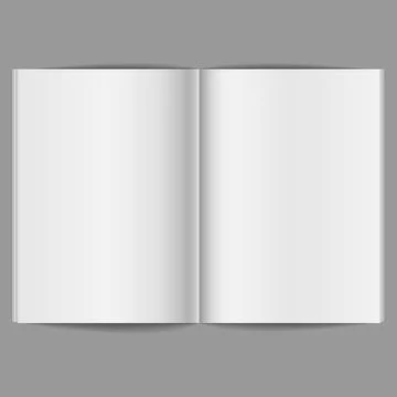 Blank Open Magazine Stock Illustration