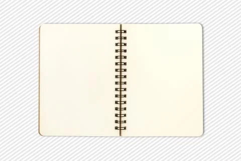 Blank open note book on pattern background Stock Photos