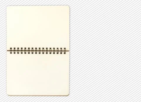 Blank open note book on pattern background Stock Photos