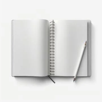 Blank open notebook ring binder isolated Stock Illustration