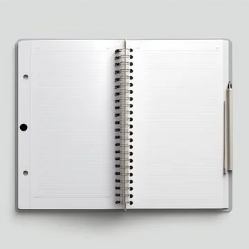Blank open notebook ring binder isolated Stock Illustration